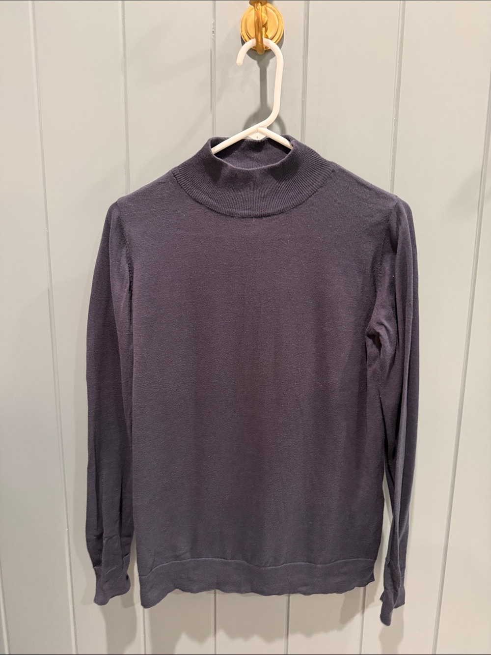 Armed Angels Cotton Mock Neck Sweater in Navy
